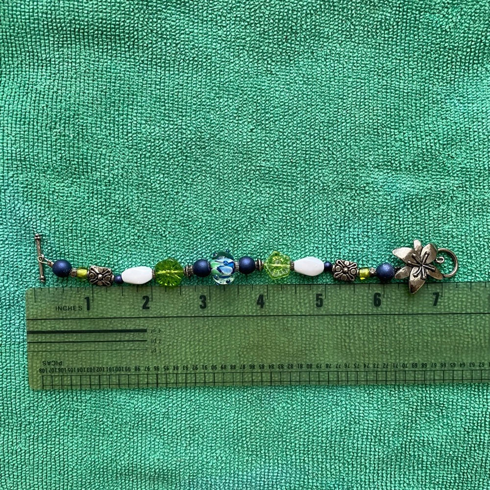 Multicolored Glass Beaded Bracelet